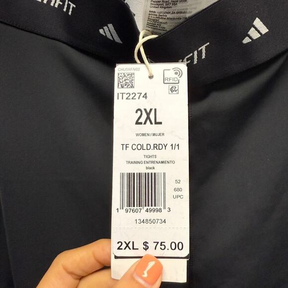 NWT‎ adidas Techfit Cold RDY Full Length Leggings Black Women’s Size 2XL - Picture 5 of 10